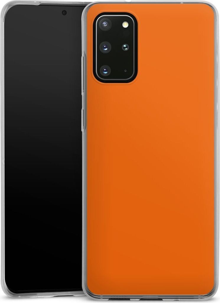 DeinDesign Slim Hülle für Samsung Galaxy S20 Plus 5G Silikon Case Ultra Dünn Handyhülle Farbe einfarbig orange