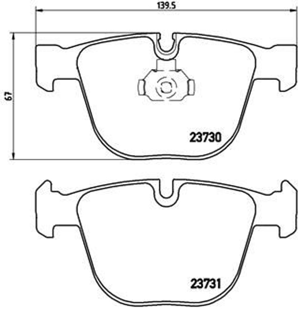 Brembo Bremsbelagsatz, Scheibenbremse Hinterachse P 06 026