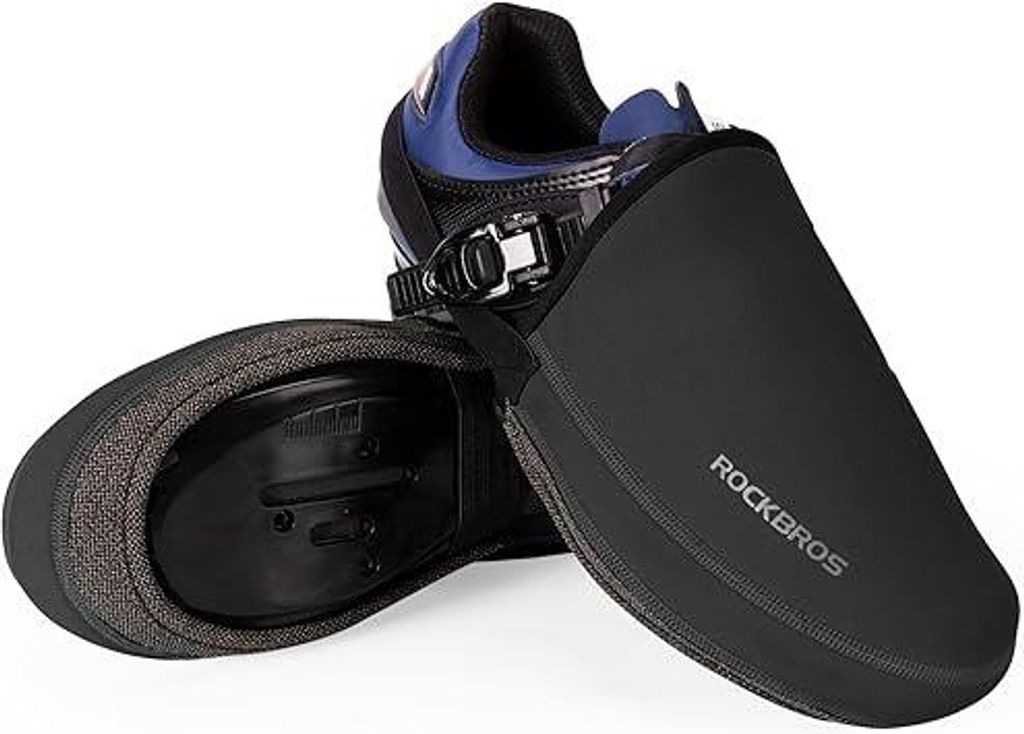 ROCKBROS Radsport Überschuhe Wasserabweisend Fahrrad Überzieher Herren Shoe Cover Schwarz S