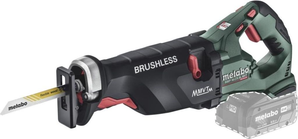 Metabo SSEP 18 LTX BL MVT, Bürstenlos, Schwarz, Grün, 3000 Produktbild 
