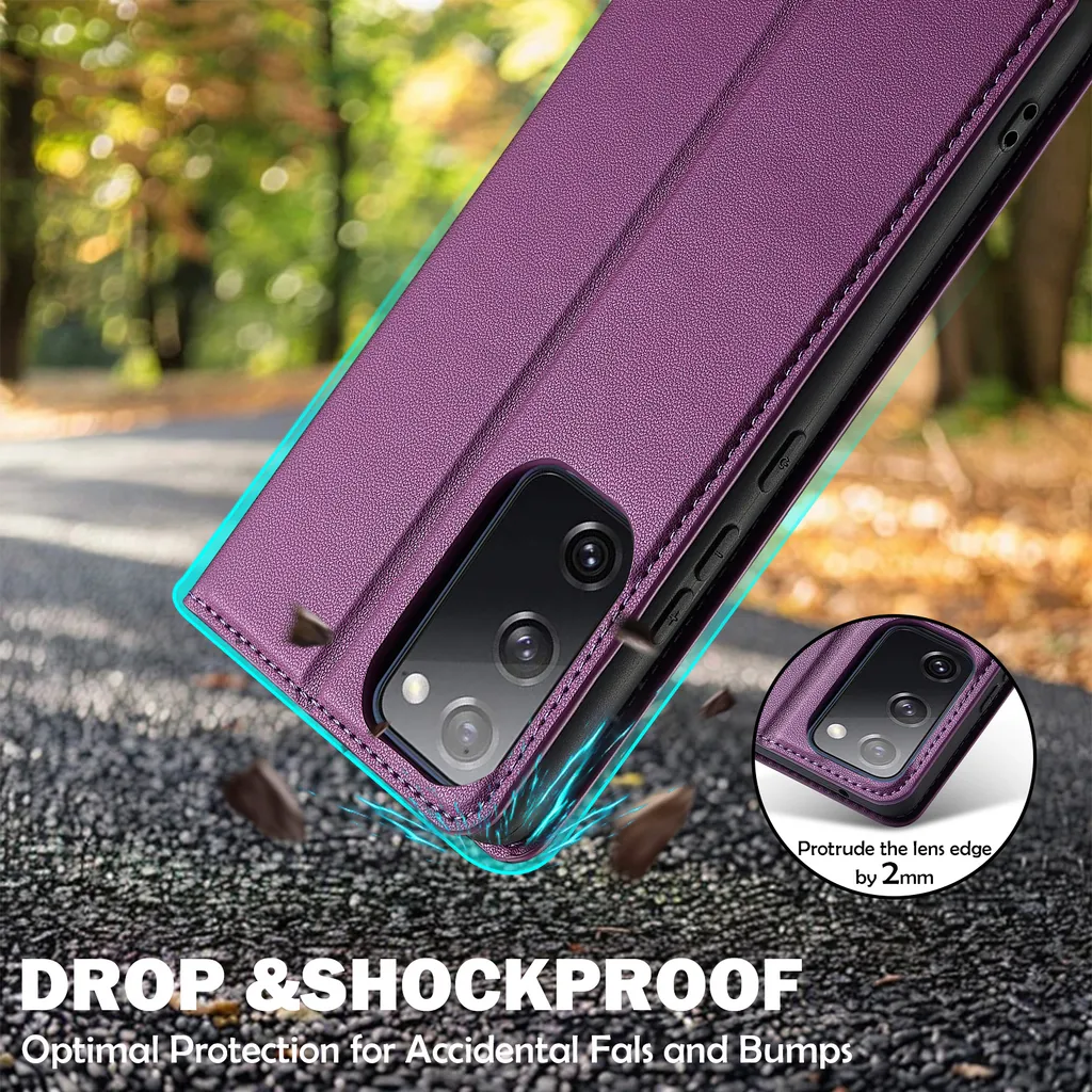 Cavor Cover Compatibile con Galaxy S20 Fe,Flip Portafoglio Custodia