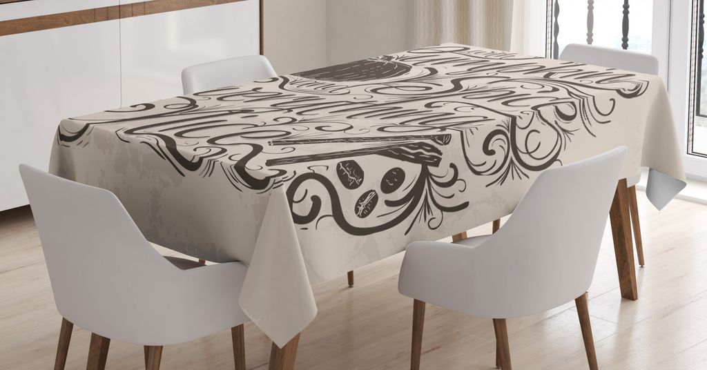 ABAKUHAUS Kürbis geschmack Tischdecke, Thanksgiving-Wording, Pflegeleicht Waschbar Schmutzabweisend und mit Klaren Farben Hochwertiger Druck, 140 ...