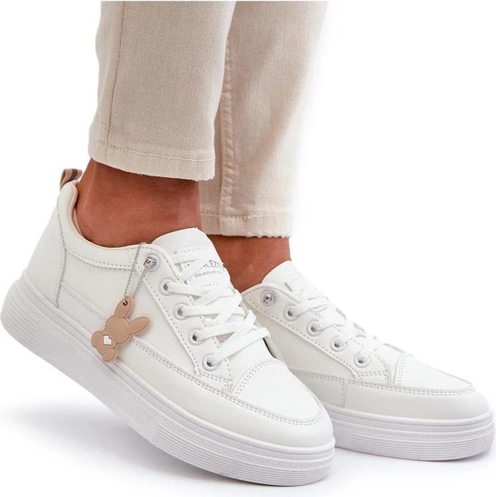 Sneaker Damen Sportschuhe Auf Plattform Mit Verzierung Weiß VINCEZA 13613 38
