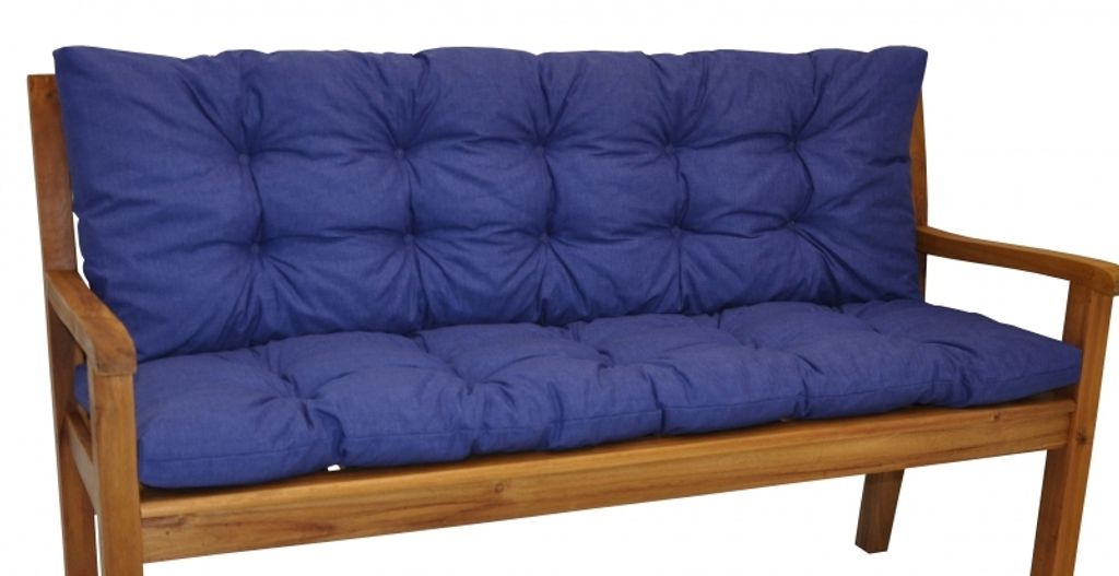Polstr na zahradní lavičku 150 cm - látka tmavě modrý melír Obrázek produktu 
