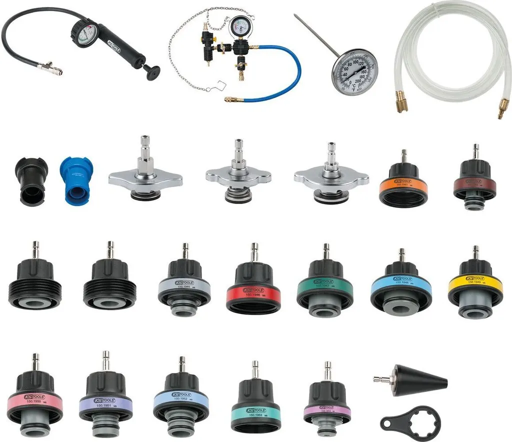 Solution fuite liquide refroidissement : Coffret KS TOOLS 150.1930 25 pcs - 4