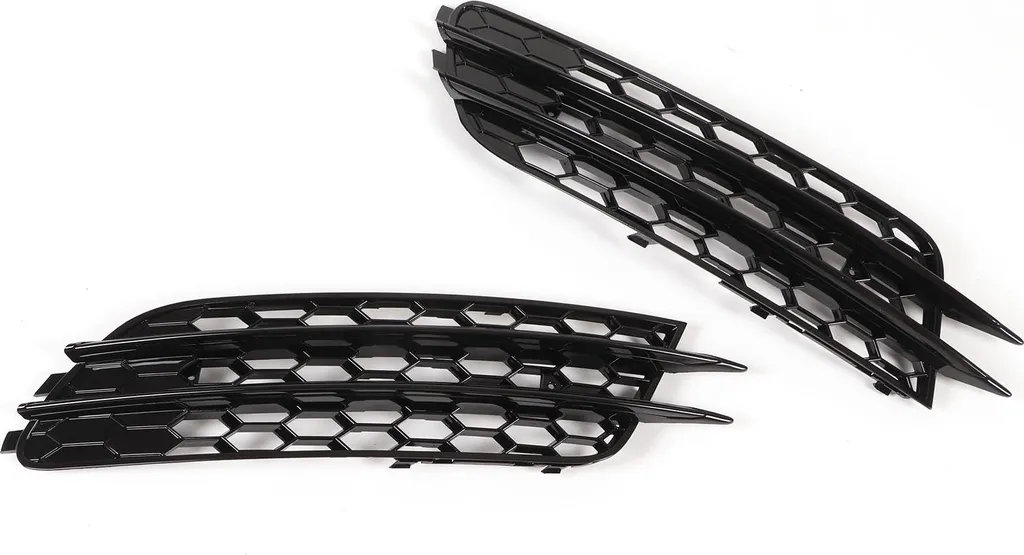 Grilles antibrouillard pour Audi A6 C7 2012-2015 Style RS6 Noir Brillant