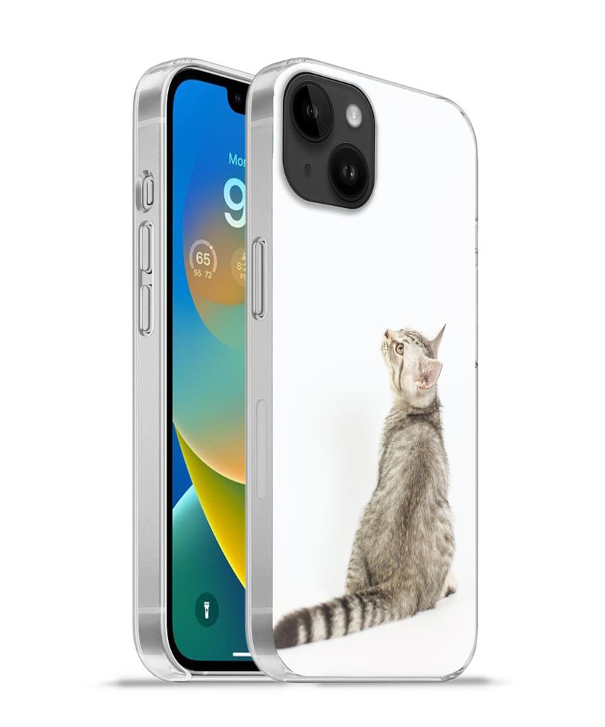 MuchoWow Handyhülle Schutzhülle Hülle für Apple iPhone 14 Plus - Soft case Katze - Haustiere - Fell Silikon Softcase Handy Hülle - Abbildung