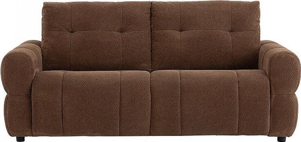 3-Sitzer Schlafsofa aus braunem Chenille-Stoff ECORIA