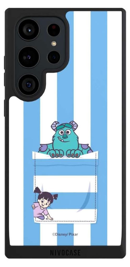 NIVOCASE Handyhülle für Samsung Galaxy S23 Ultra Hülle NIVOpure Case Schwarz Disney Pixar Fanartikel Die Monster AG