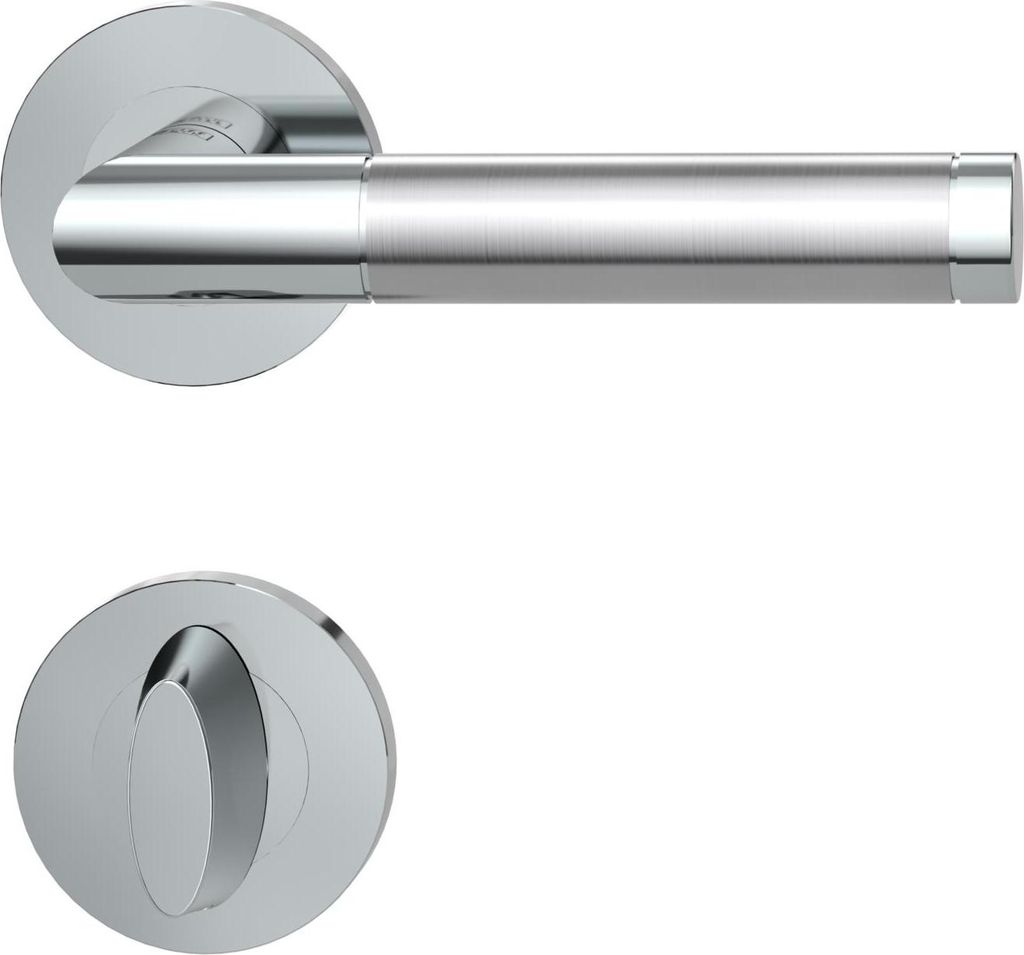 GRIFFWERK Rosettengarnitur LOREDANA PROFESSIONAL Schraubtechnik GK3 - Edelstahl poliert/matt WC