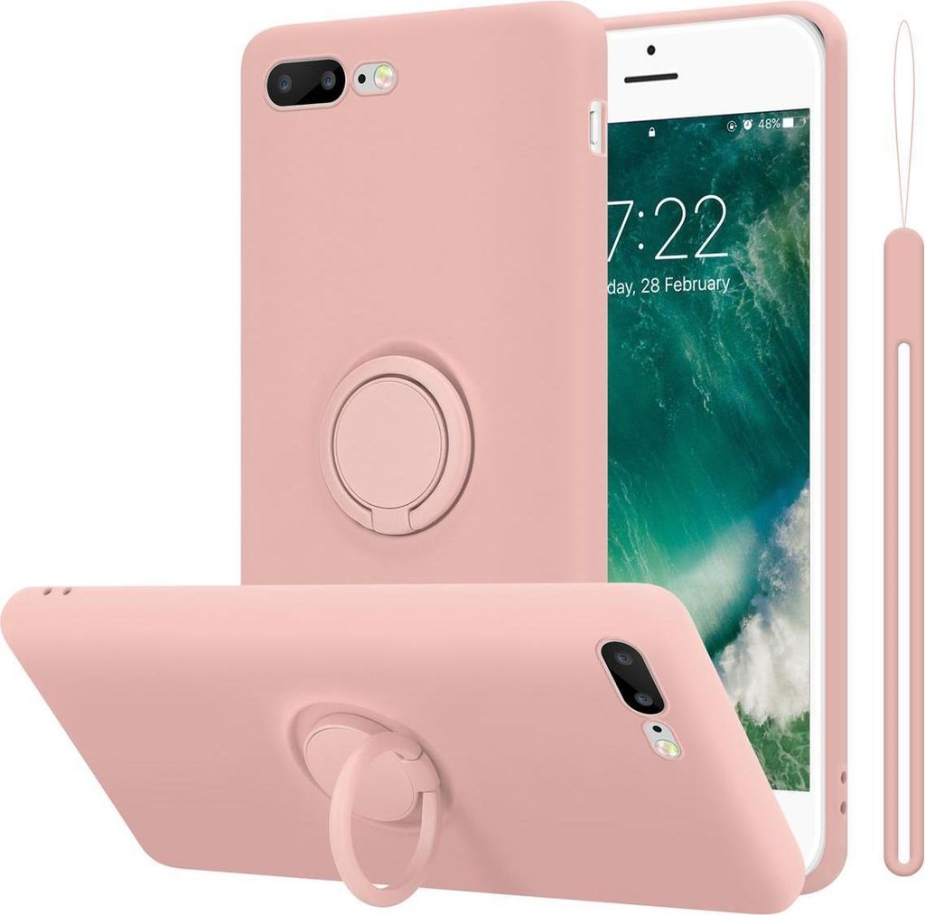 Cadorabo Hülle für Apple iPhone 7 PLUS / 7S PLUS / 8 PLUS Schutz Hülle in Rosa Handyhülle TPU Etui Case Cover