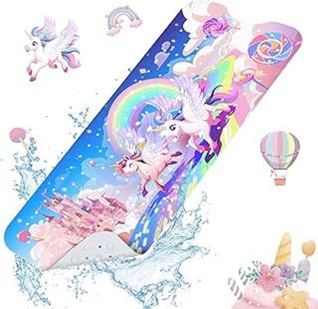 SHUCHING Badewannenmatte rutschfest Kinder, 100 X 40 cm Badematte rutschfest Kinder, Antirutschmatte Badewanne Baby 100% BPA Frei, Maschinenwaschba...