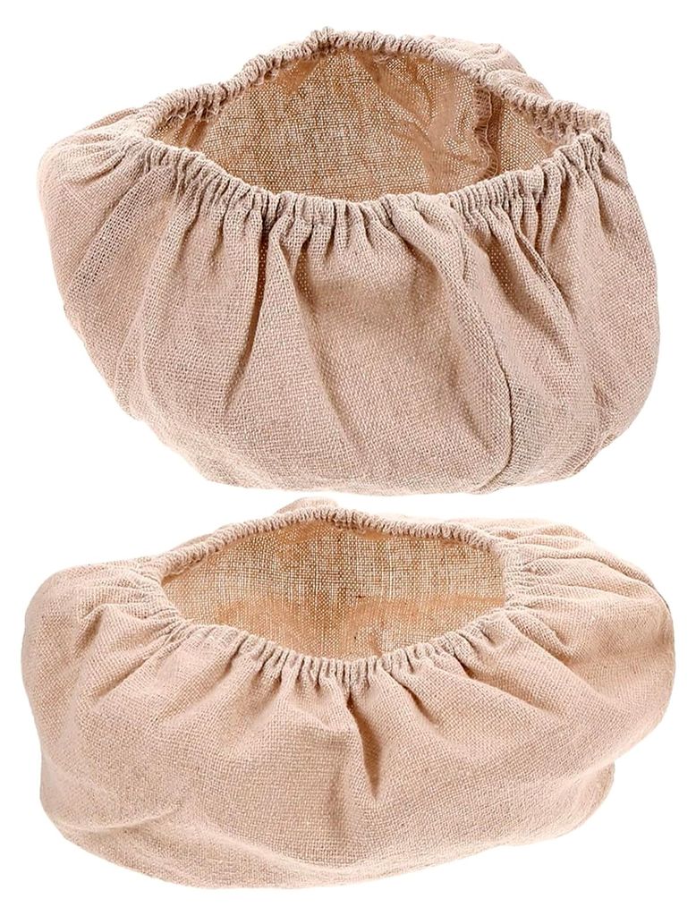Atmungsaktives Brotkorb-Tuch, 2 Stück, aus Baumwollstoff, Abdeckung für Sauerteig-Teiggärung, geeignet für europäische Gärkörbe und Backzube...