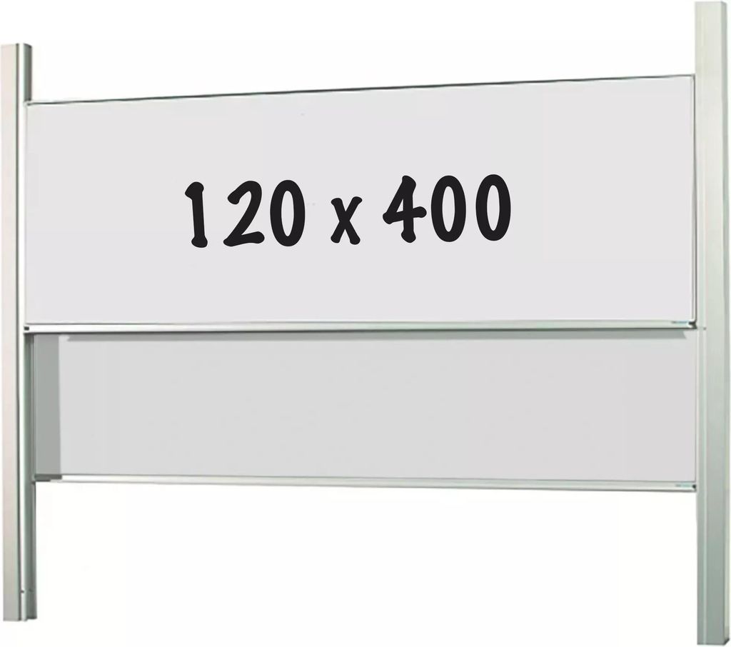 Whiteboard PRO Pennington - 2 in 1 - Emaillierter Stahl - Wochenplaner - Monatsplaner - Jahresplaner - Magnetisch - Weiß - 120x400cm
