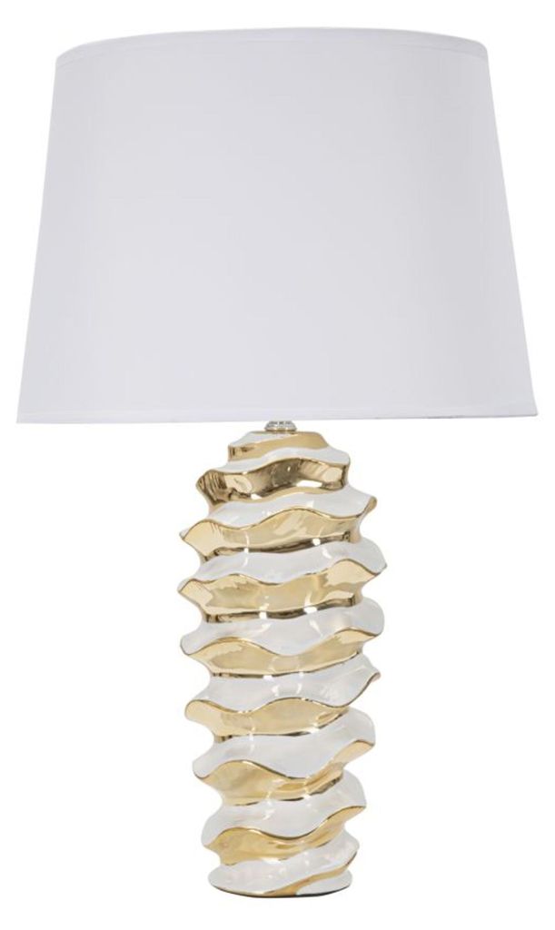 Mauro Ferretti Tischlampe Glam-Weltraum E27 Ø 33x53 cm weiß Produktbild 