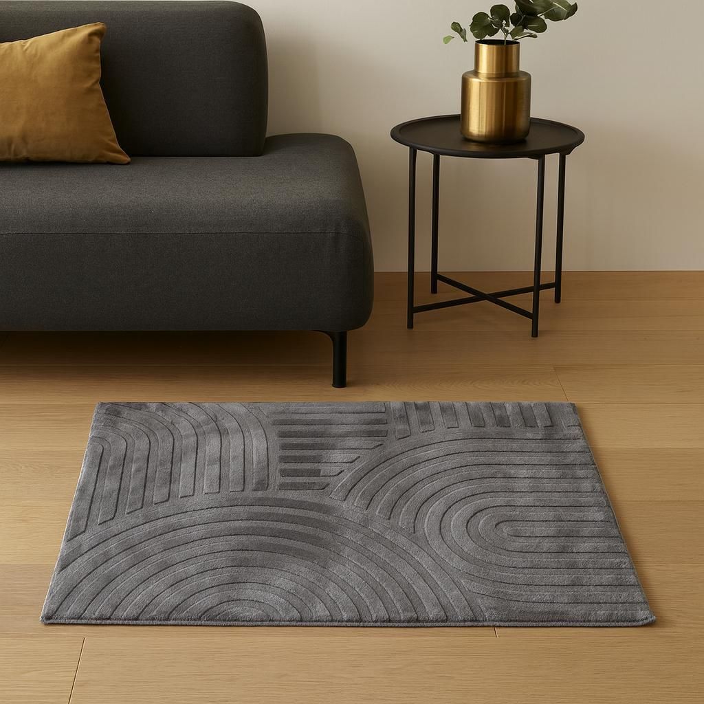 Milton & Oldbrook Teppich 80 x 150 cm Trani Grau