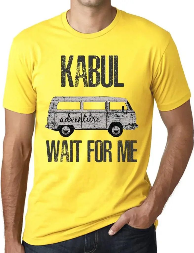 Herren Grafik T-Shirt Abenteuer warten auf mich in Kabul – Adventure Wait For Me In Kabul – Öko-Verantwortlich Vintage Jahrgang Kurzarm Lustig...