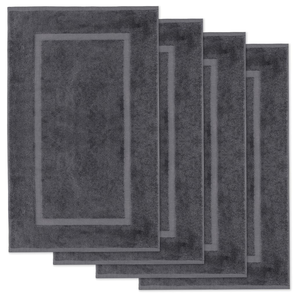 Lavea® 4er Set Badematte 50x80 cm, Badezimmerteppich 100% Produktbild 