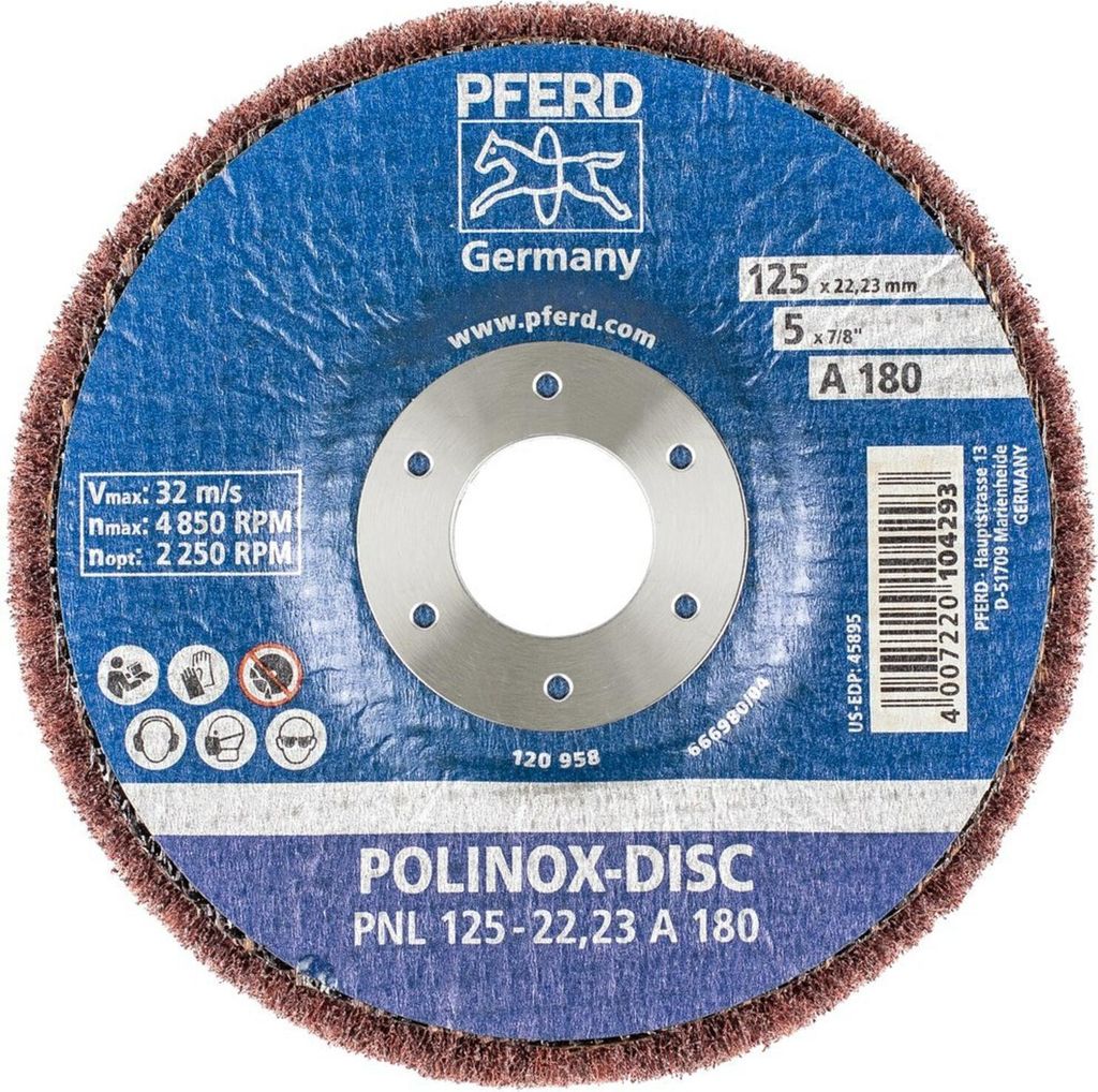 Schleifdisc POLINOX 125x22,23mm A 180 Pferd