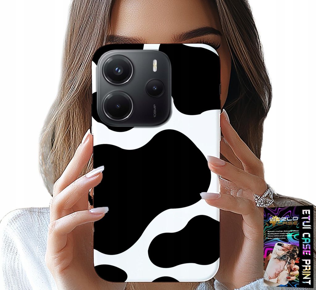 Hülle Für Xiaomi Note 14 4G - Schwarz-Weisse Kuhflicken, Modische Designs