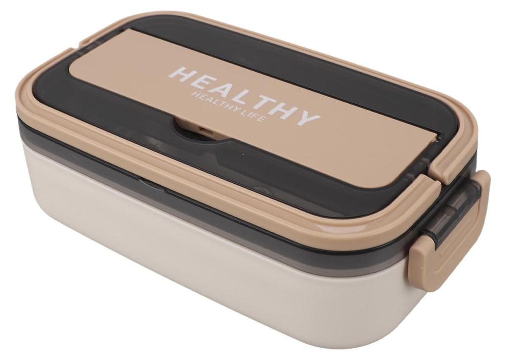 Auslaufsichere Lunchbox aus Edelstahl 316, mikrowellengeeignet, Fassungsvermögen 700 ml, Lunchbox für Erwachsene für Schule oder Büro (cremefar...