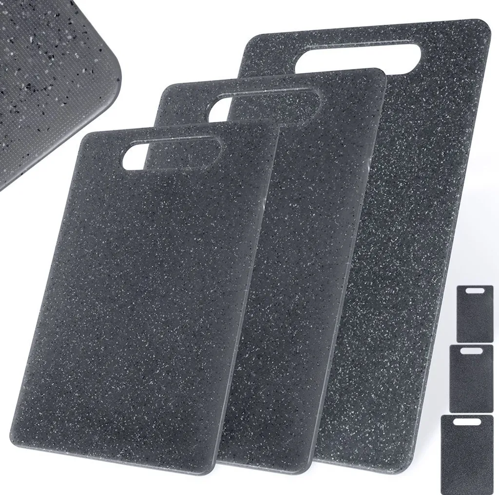 Set 3 Taglieri Orion Grigio in Plastica Alimentare - Qualità Professionale