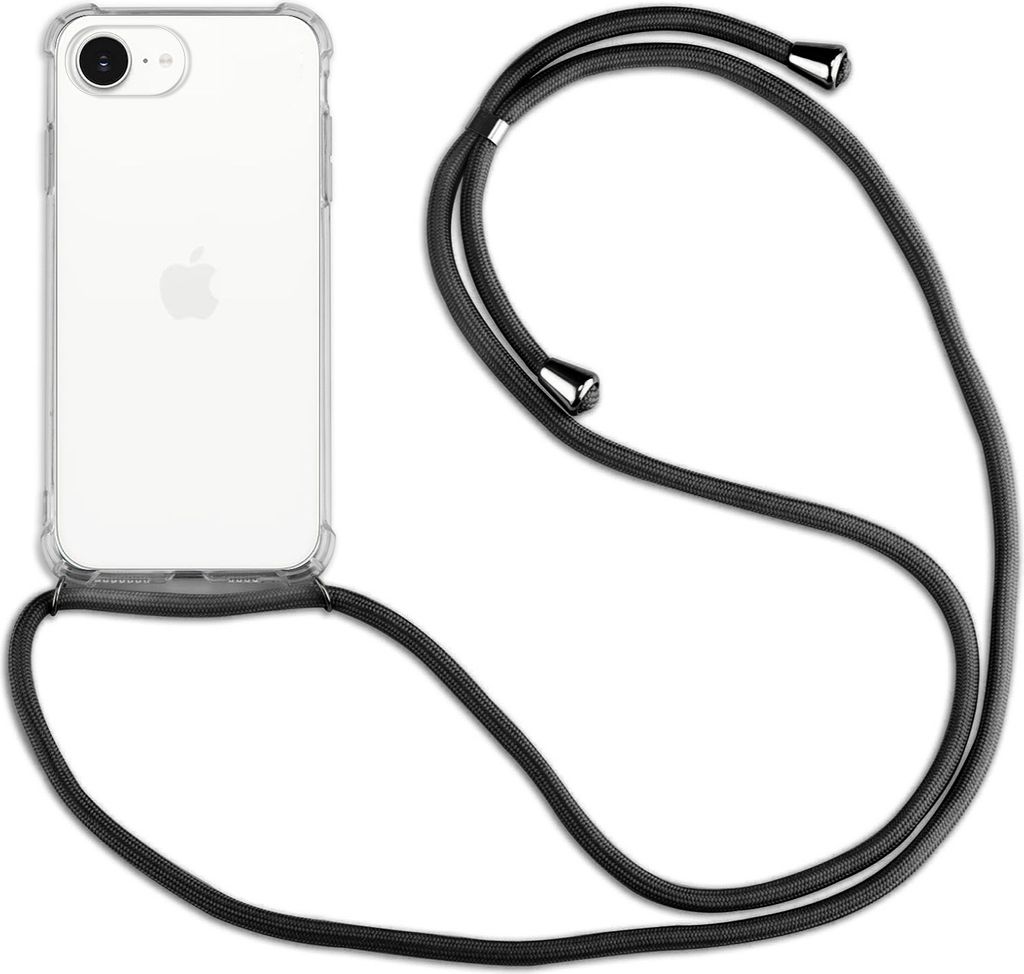 Handykette für Samsung Galaxy A36 / A56 Handyhülle mit Band Case TPU Hülle mit Kordel in Schwarz