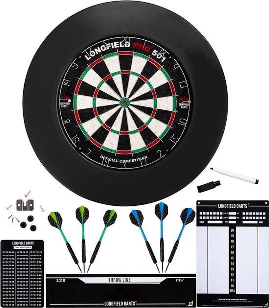 Dartboard Sisal Set mit Zubehör
