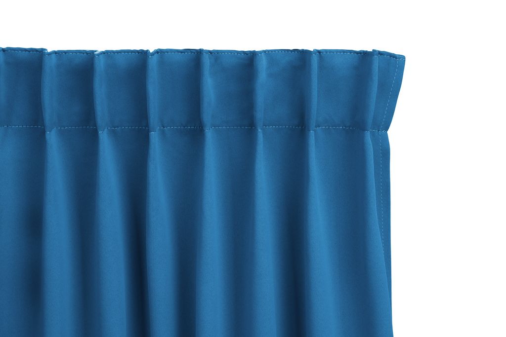 LIFA LIVING 1x Blickdichter Vorhang mit Haken in Aquablau, 250 x 150 cm (L x B) Blauer Verdunkelungsvorhang, Vorhang für Schlafzimmer, Wohnzimmer
