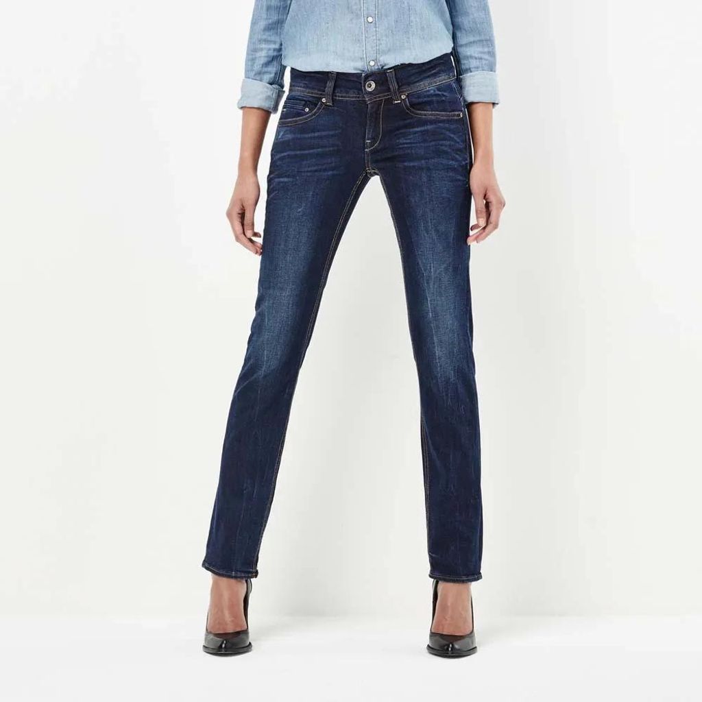 G-star Midge Saddle Mid Waist Straight Jeans Blau 25 / 28 Damen Blau 25