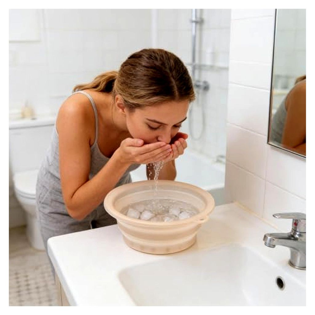 Eisgesichtsschale - Ergonomische Kaltwasser-Badewanne für das Gesicht, Kryotherapie zur Hautstraffung, Anti-Schwellung, morgendliche Erholung | Tr...