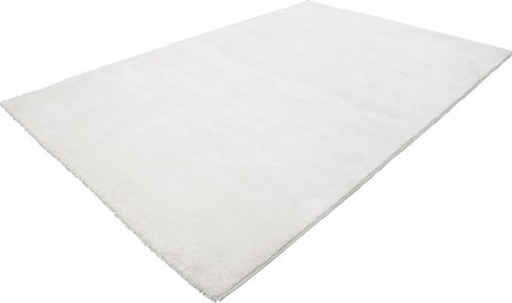 Lalee Softtouch - Berber Teppich - Uni - Hochflor - Uni - Shaggy - Samt Läufer 80x150 cm elfenbein off-white