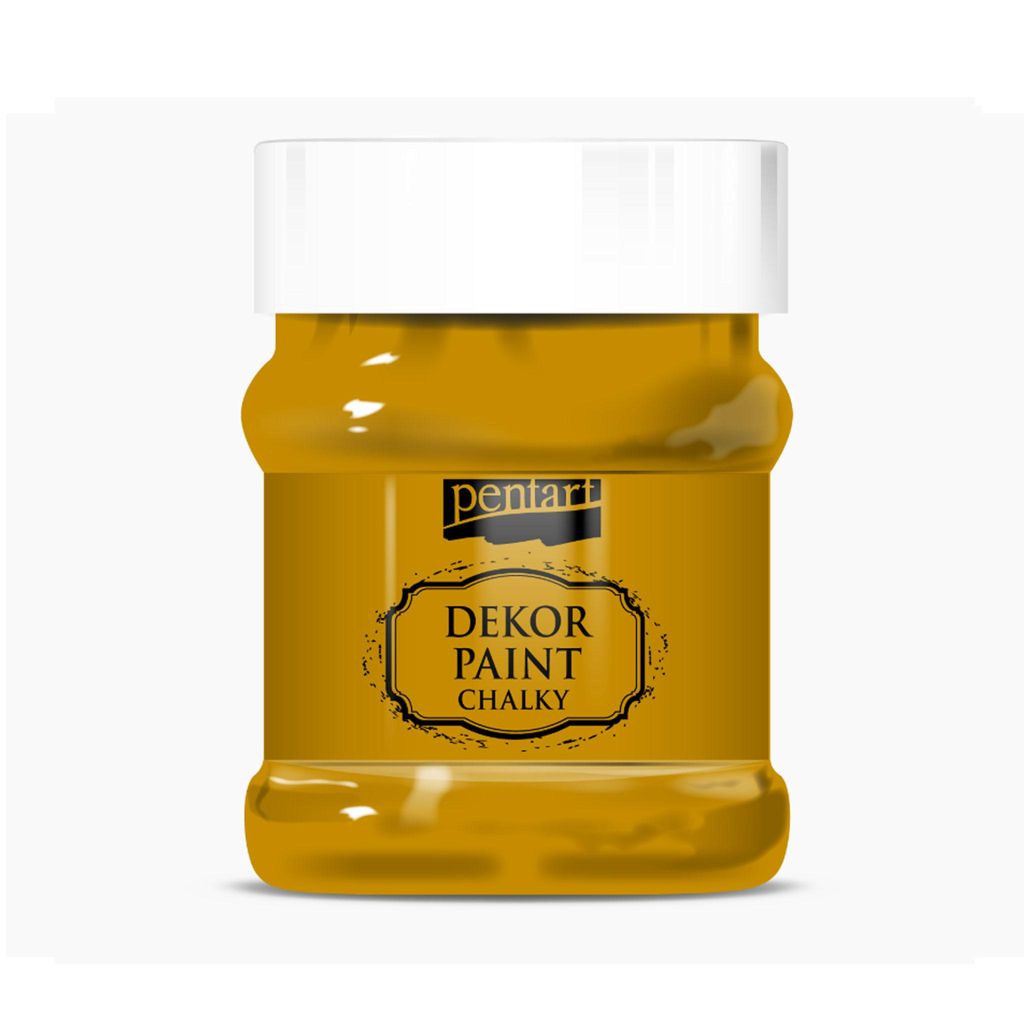 PENTART Dekorfarbe Chalky, 230 ml, Senfgelb