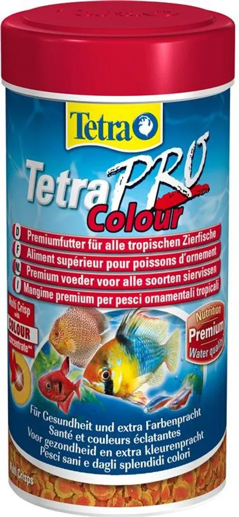 TetraPro - Mangime premium per tutti i pesci ornamentali, Colour Crisps, 250 ml