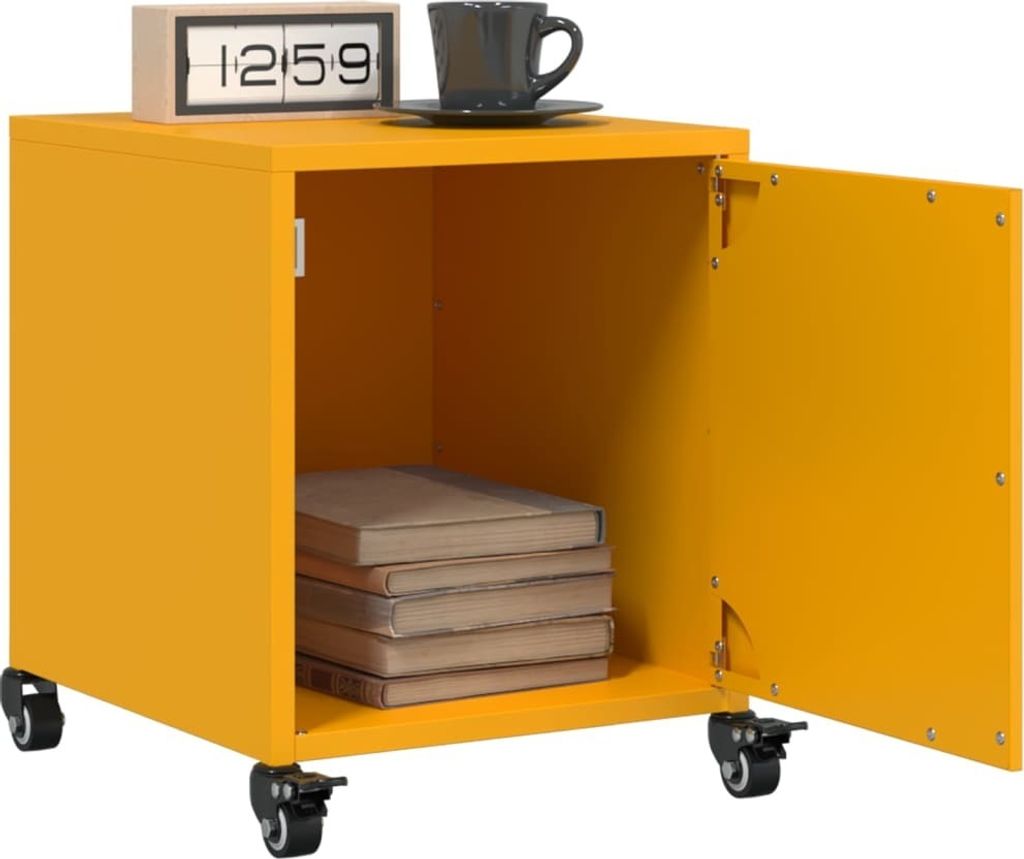 Maison Exclusive - Nachttische 2 Stk. Senfgelb 36x39x43,5 cm Stahl