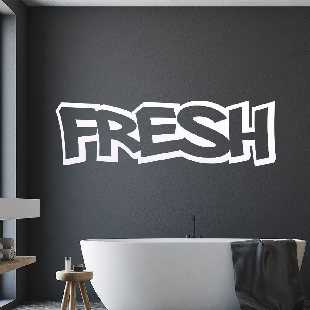 Fresh Wandtattoo in 6 Größen - Wandaufkleber Wall Sticker - Dekoration, Küche, Wohnzimmer, Schlafzimmer, Badezimmer