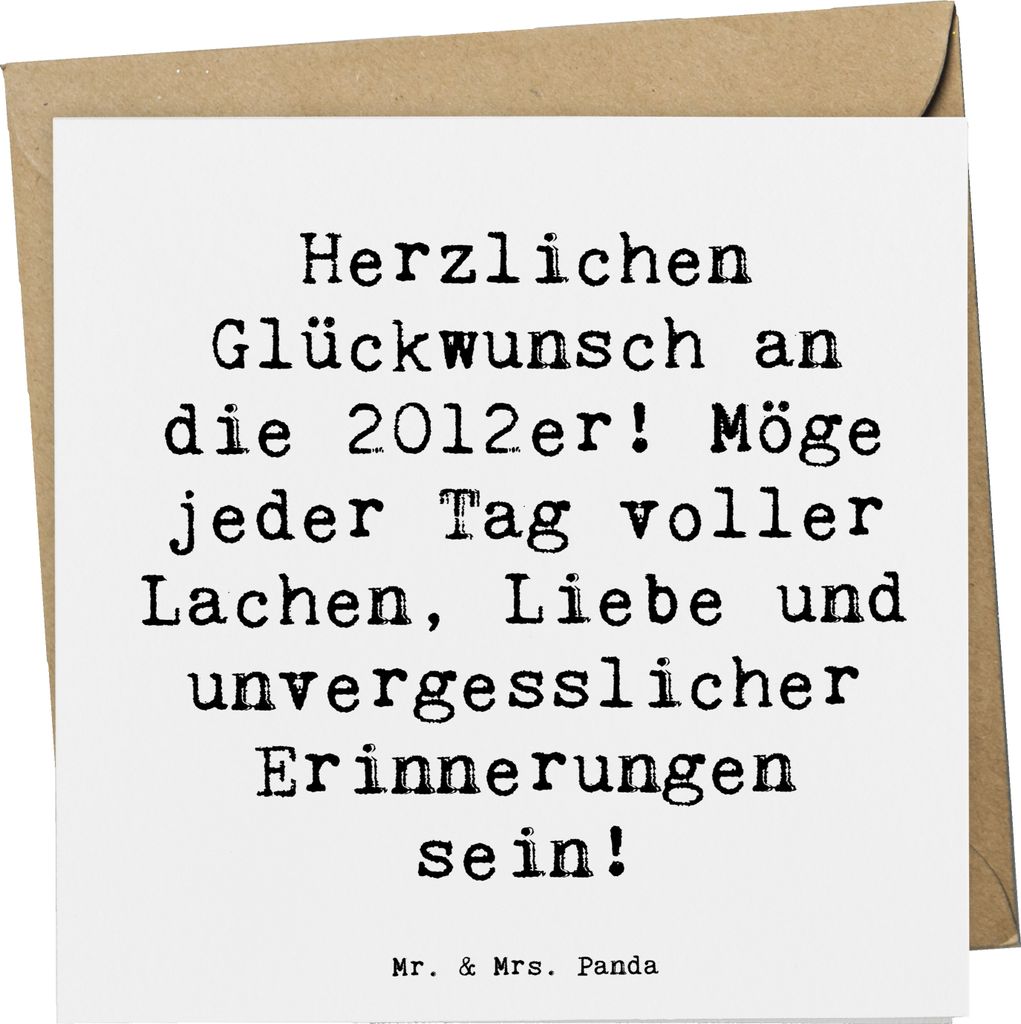 Mr. & Mrs. Panda Deluxe Karte Spruch 2012 Geburtstag Produktbild 