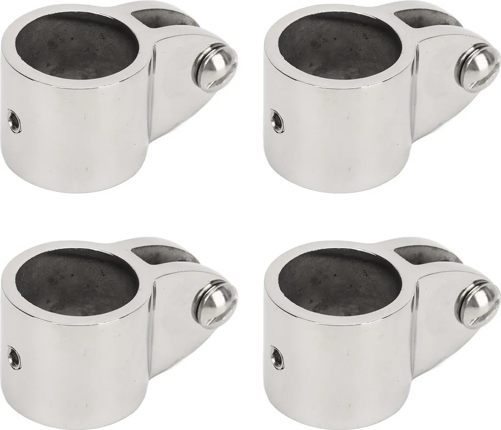Kit Montage Marine 4 Pièces pour Bimini et Yacht, Glissière Inox 25mm