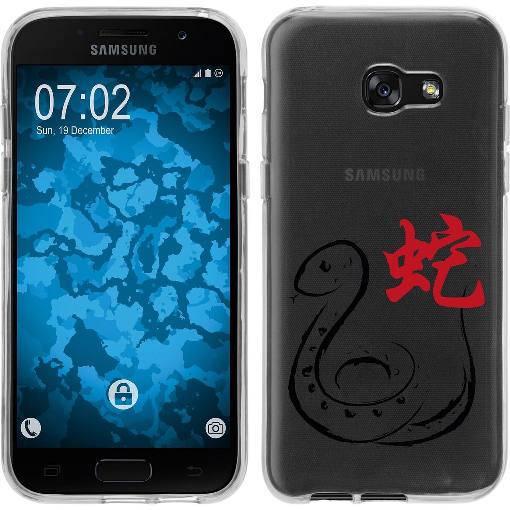 PhoneNatic Case kompatibel mit Samsung Galaxy A7 (2017) Silikon-Hülle Tierkreis Chinesisch M6