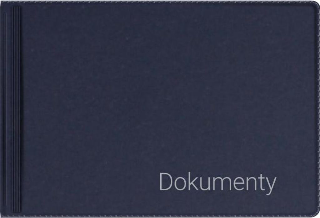 Okładka na dokumenty małe premium granatowa
