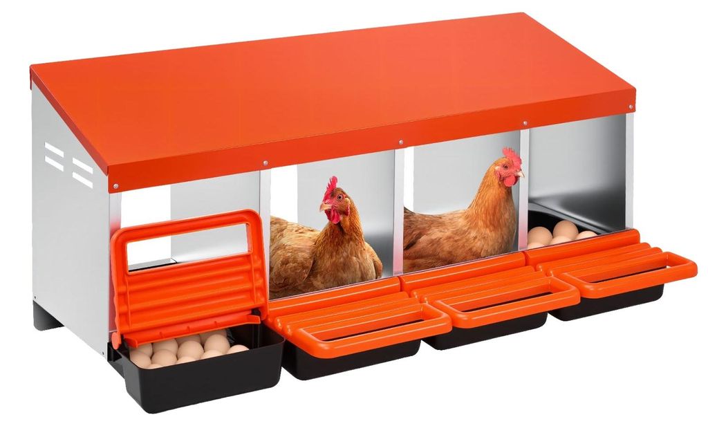 VEVOR Nichoir pour poules, 4 compartiments, 15 à 30 pouces, Image du produit 