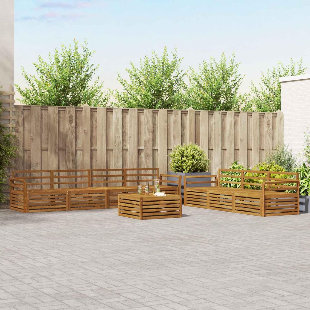 "Neues Produkt" Outdoor-Sofagarnitur ANTI-UV - CLORIS - 8 pcs - Natur - Modern Gartensofas V1131