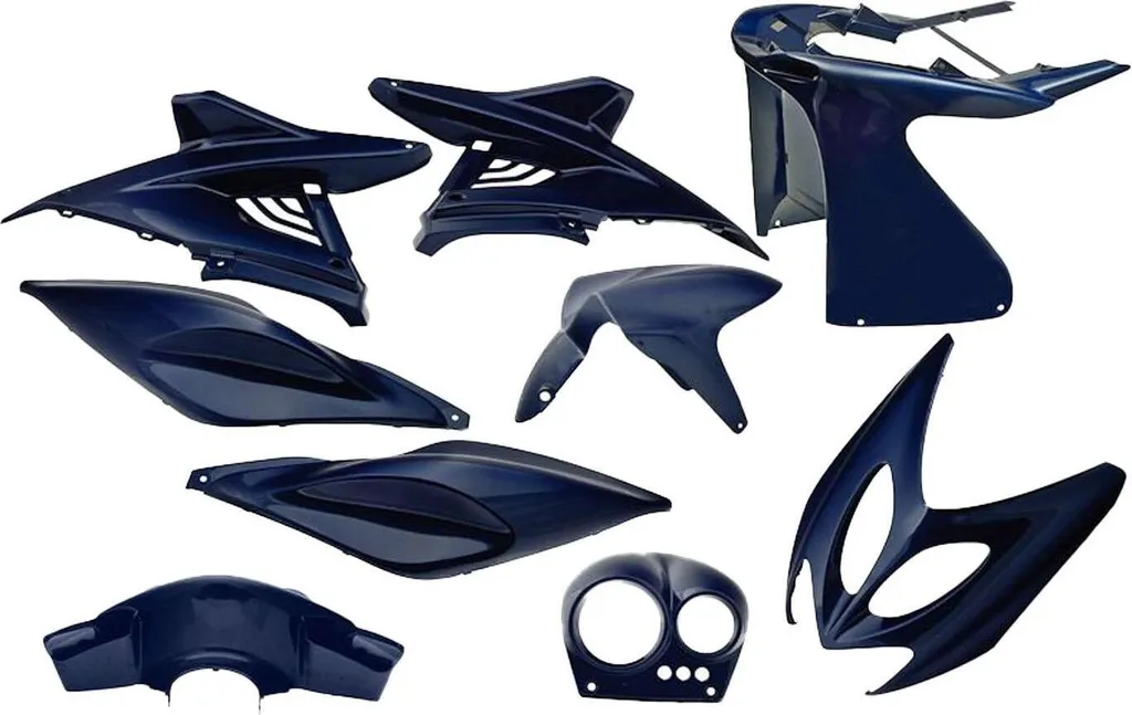 Carénage complet scooter EDGE 9 pièces bleu métal pour MBK Nitro Aerox