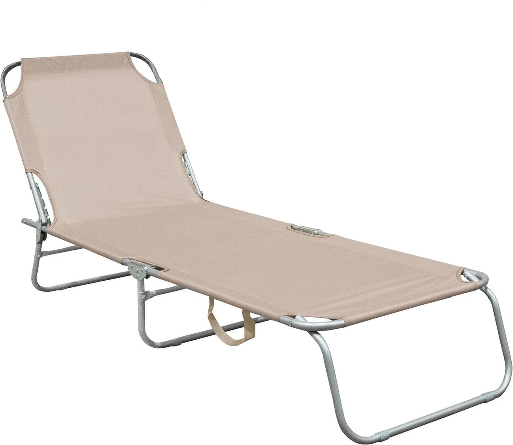 Aga Chaise longue de jardin réglable Beige Image du produit 