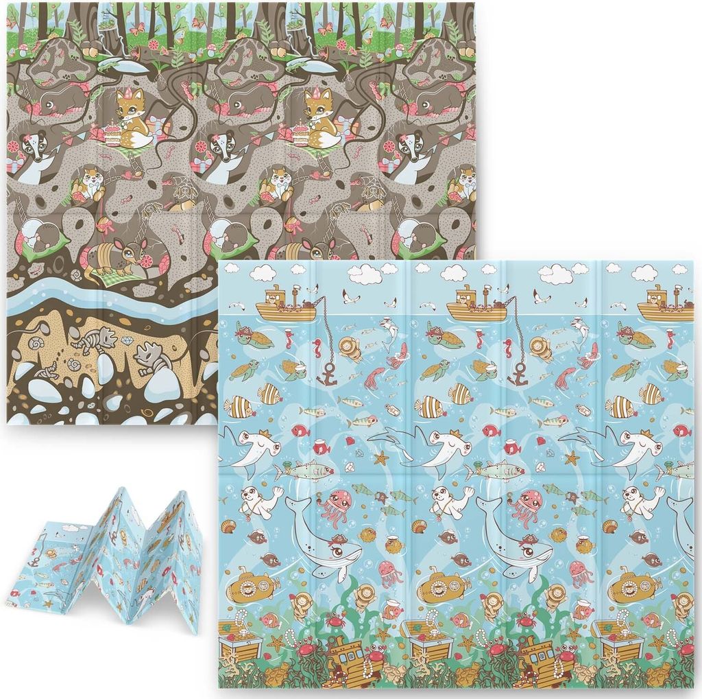 Vzdelávacia skladacia penová podložka 200 x 180 x 1 cm Obrázok produktu 
