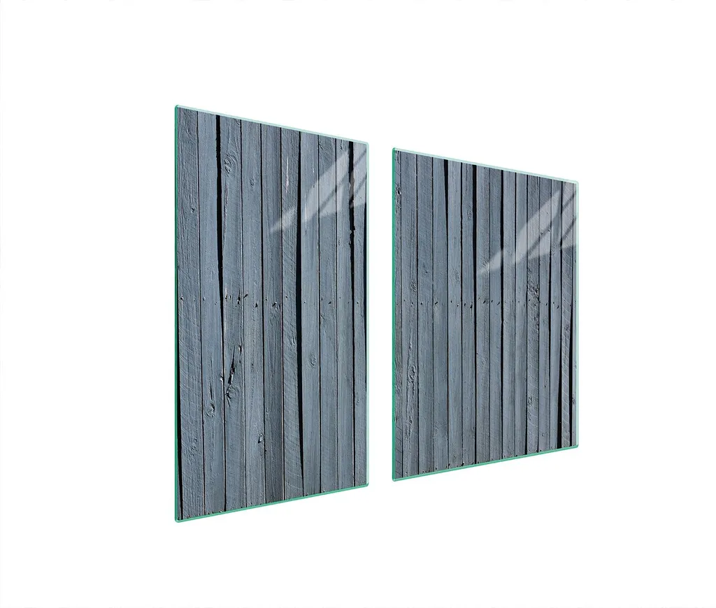 Tagliere Vetro 100x52 Coprifornelli Ceramica Legno Grigio - Must-Have Cucina