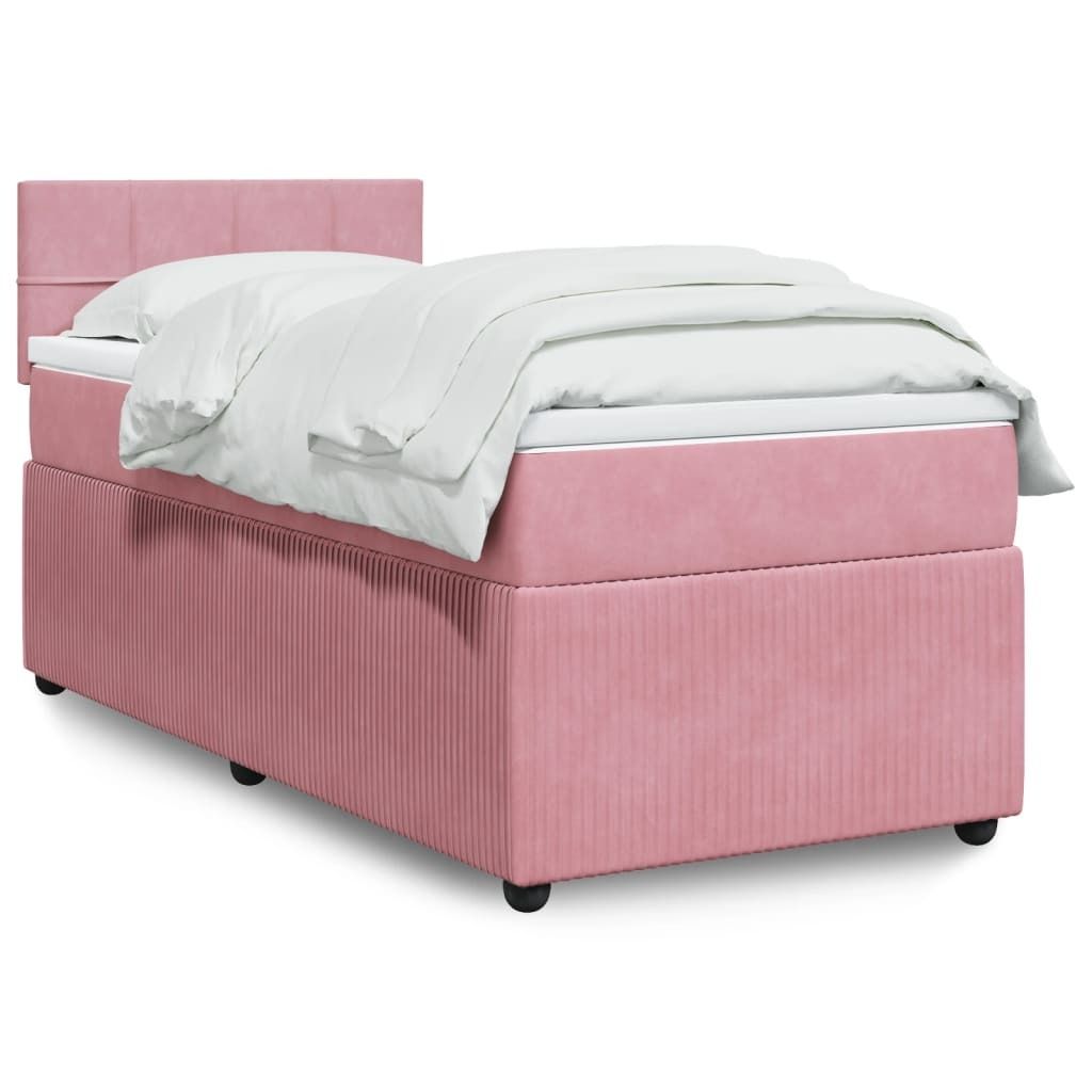 Maison Exclusive - Boxspringbett mit Matratze Rosa 80x200 cm Samt