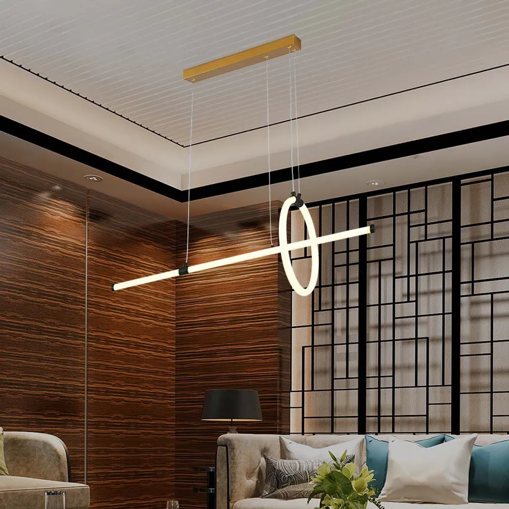 Luminaire LED noir 3000K géométrique avec éclairage blanc chaud doux - 5