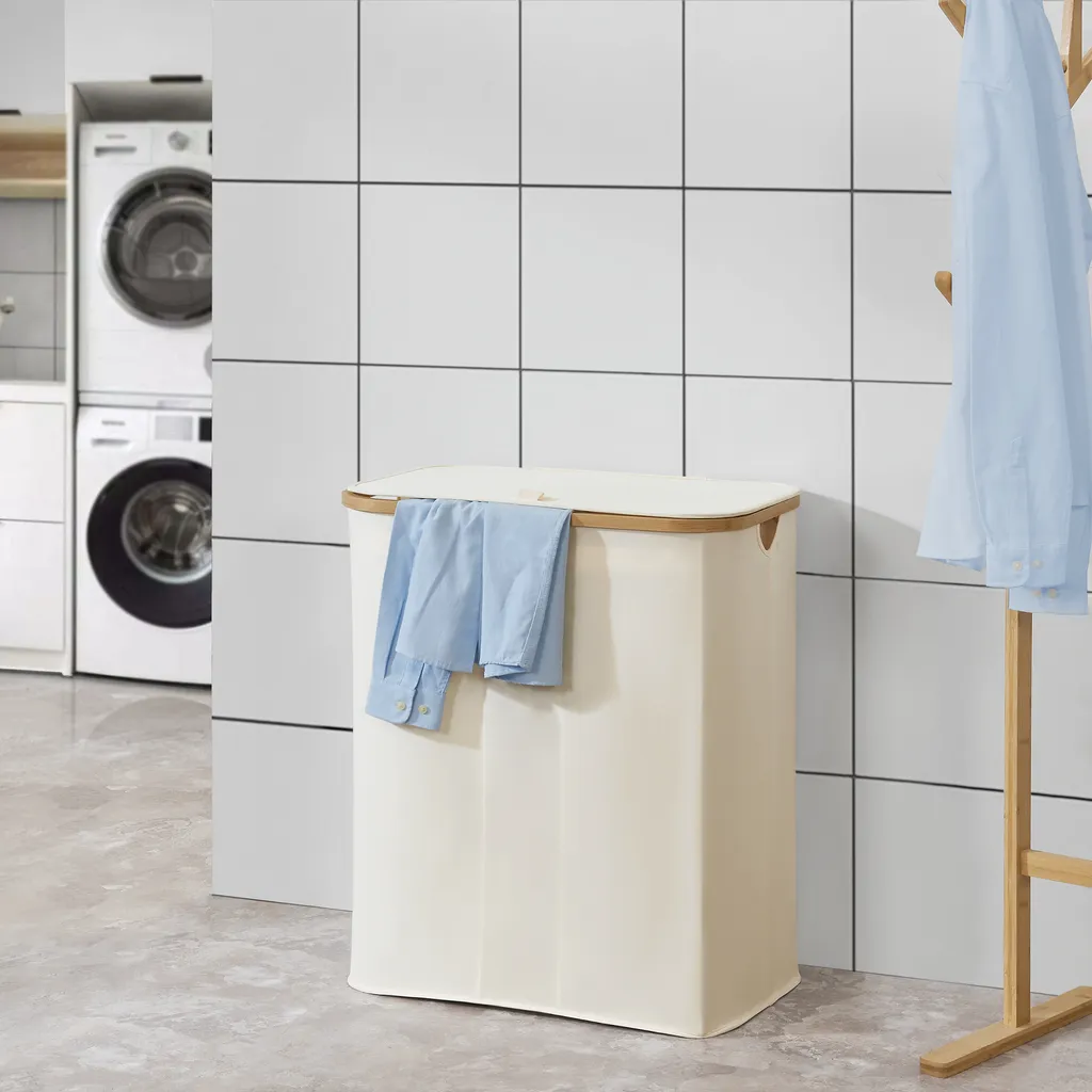 Cesto Portabiancheria Pieghevole BlissTotes 115L – Impermeabile Con Manici In Alluminio, Rosso