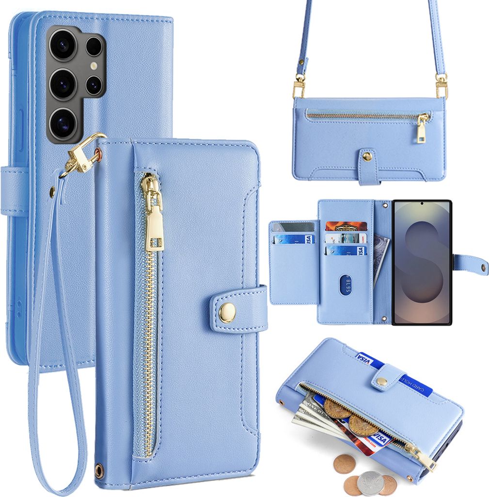 Handykette Samsung Hülle mit Band Handyhülle Kartenfächer Produktbild 
